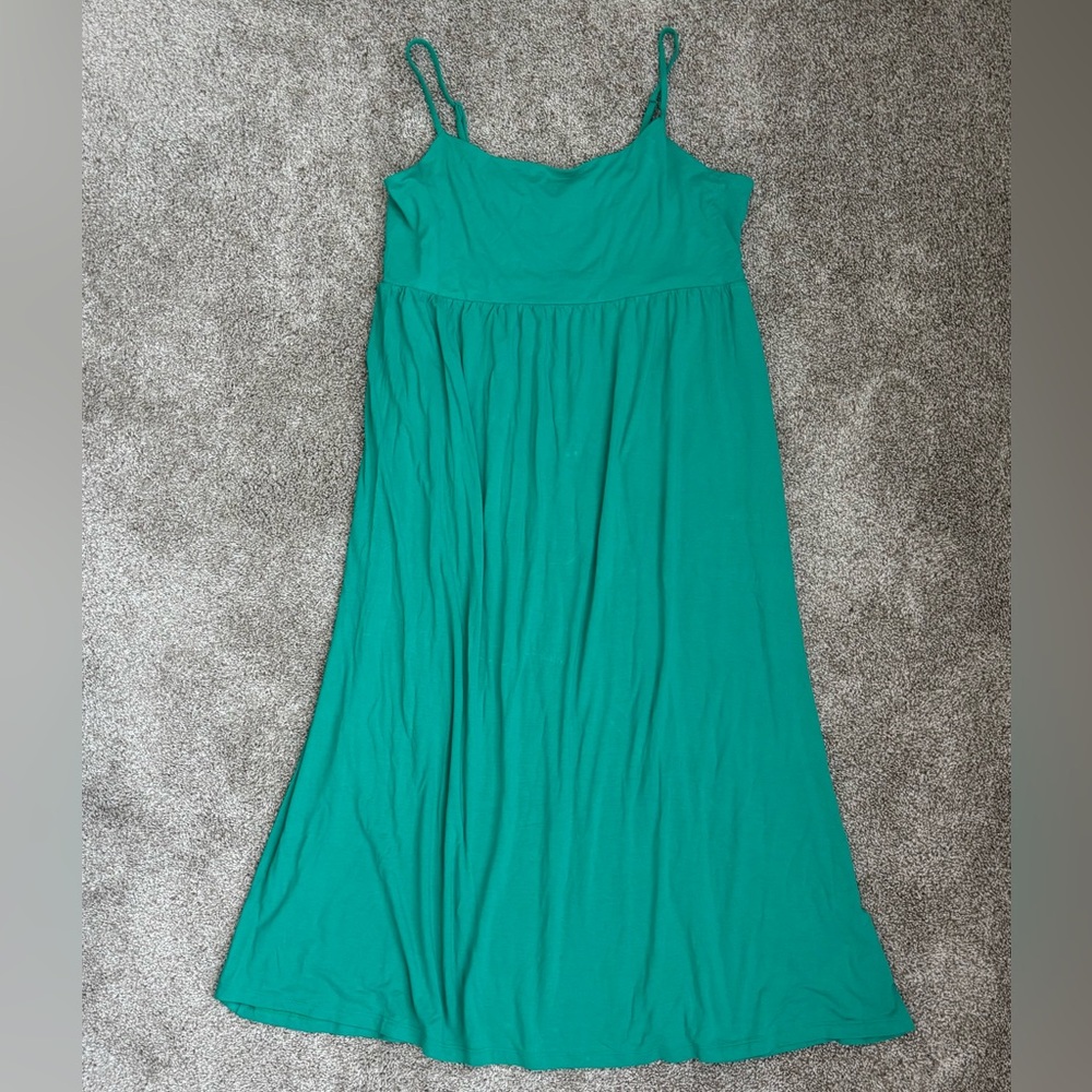Sleeveless Green Midi Dress - Women